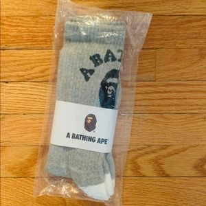 BAPE Grey College Socks